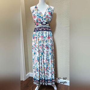 Dress Day Multi-Colored Floral Maxi Dress. Sz M